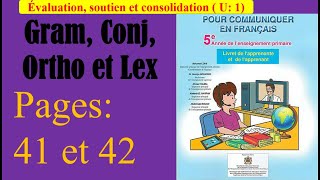 Évaluation soutien et consolidation quot Unité 1quot Con Gram Ortho et Lex 5ème année primaire [upl. by Ecirtram584]