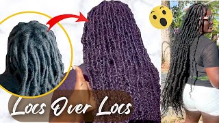 Faux Locs Over Natural Locs  Beginner Friendly Tutorial  Extended Soft Locs  Locs Over Locs [upl. by Odlonra]