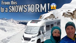 Motorhome Skiing France  Part 3 Les Arcs Snow Storm [upl. by Enimsaj]