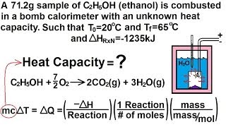 Chemistry  Thermochemistry 29 of 37 Combustion in a Bomb Calorimeter Ex 3 [upl. by Pattie261]