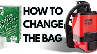 Numatic Backpack Vacuum Bag Changing [upl. by Barty]