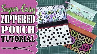 how to make a zippered pouch  60 second demo [upl. by Zaid]