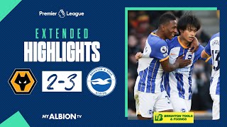 Extended PL Highlights Wolves 2 Albion 3 [upl. by Stiles]