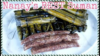 NANAYS SUMAN MALAGKIT  HOW TO MAKE SUMAN MALAGKIT  EASY SWEET STICKY RICE RECIPE [upl. by Aleydis]