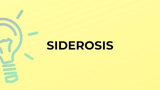 What is the meaning of the word SIDEROSIS [upl. by Etnoel857]