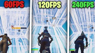 60 FPS vs 120 FPS vs 240 FPS In Fortnite Comparison [upl. by Pincus]