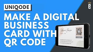 How to Design a QR Code Business Card with Uniqode and Canva [upl. by Sybyl]