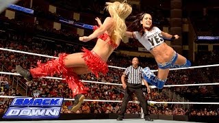 The Bella Twins vs Natalya amp Summer Rae SmackDown March 21 2014 [upl. by Ahtenek]