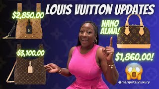 🚨 UPDATES LOUIS VUITTON NEW RELEASES LOUIS VUITTON NANO ALMA ATLANTIS BB amp GM marquitalvluxury [upl. by Nyllek]