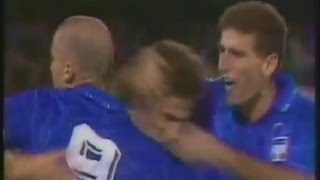 14 ottobre 1992  ItaliaSvizzera 22 Qualificazioni Mondiali  Almanacchi Azzurri [upl. by Lilli]