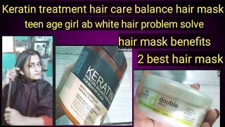 How to use keratin hair care balance hair maskquotfor healthy scalpquothair smooth quotreview Azrasparlour [upl. by Melva]