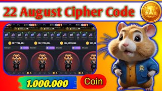 22 August Cipher codeHamster kombat Today cipher [upl. by Mello]