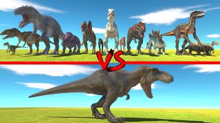 New Trex in Battle with All Dinosaurs  Animal Revolt Battle Simulator [upl. by Pol]