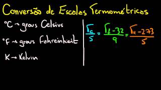 Conversão de Escalas de Temperatura Celsius Fahreinheit e Kelvin  Matemática na Física [upl. by Atiuqiram]