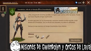 Stormfall Saga Of Survival Misiones de Gwendolyn y Orcos de Lava [upl. by Acisey]