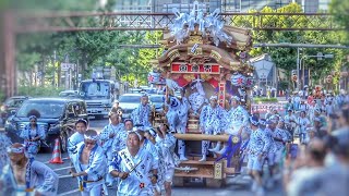 天神祭2023 陸渡御 天満市場地車講 だんじり 大阪天満宮 出発 2023725 [upl. by Hanej850]