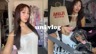 UNI VLOG new hair life update LOTS of hauls 🛍️ online classes [upl. by Asoral]