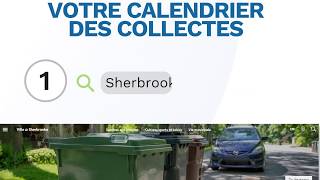 Votre calendrier des collectes  sherbrookecacollectes [upl. by Spracklen]