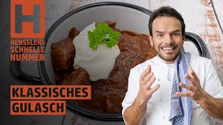 Schnelles Klassisches Gulasch Rezept von Steffen Henssler [upl. by Nrevel959]