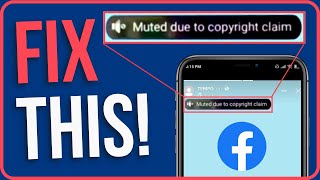 FIX MUTED DUE TO COPYRIGHT CLAIM FACEBOOK STORY Easy Fix [upl. by Asilenna]