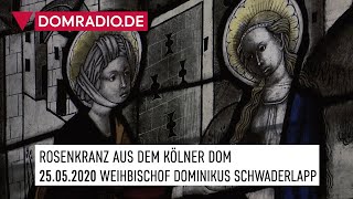 Freudenreicher Rosenkranz aus dem Kölner Dom mit Weihbischof Dominikus Schwaderlapp 25052020 [upl. by Naujej]