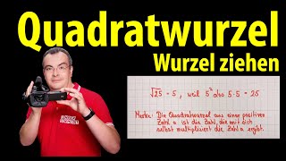 Quadratwurzel ziehen  Wurzel ziehen  ganz einfach erklärt  Lehrerschmidt [upl. by Dnalerb]