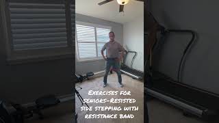 Exercises for SeniorsResisted Side Step with Resistance Band [upl. by Nimar82]