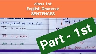 English Grammar Worksheet class 1st l Learn make a SENTENCES l Learn Words And Sentences [upl. by Ayokal]