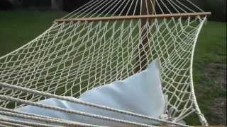 How to Hang a Hammock between Treated Posts with Support Cables [upl. by Aicinat]