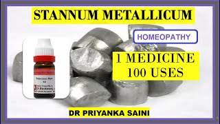 Stannum Metallicum Homeopathic Medicine  1 medicine 100 uses  asthma drpriyankashomeopathy [upl. by Ebeneser482]