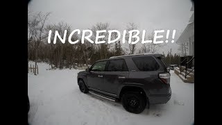 2019 TOYOTA 4 RUNNERBRIDGESTONE BLIZZAK IN SNOW REVIEW [upl. by Yllitnahc]