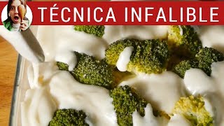 CÓMO HACER SALSA BLANCA  Salsa Bechamel  Pasta con brócoli [upl. by Tivad757]