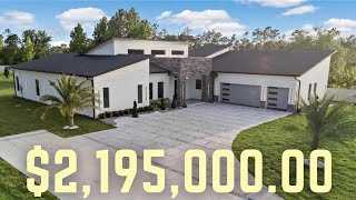 Touring a 2195000 Modern Luxury Home in Wedgefield Florida  Luxury Homes [upl. by Gwenni492]