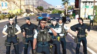 GTA 5  ILS SATTAQUENT OUVERTEMENT A LA GENDARMERIE NATIONALE  LSPDFR [upl. by Darcie385]