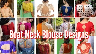 🤩🤩 boat neck blouse designsblouse designblouse designs new modelblauj dizain blaujdizain [upl. by Aniaz]