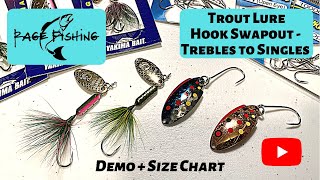 HOOK SWAPOUT  TREBLES TO SINGLES ON TROUT LURES  DEMO  GAMAKATSU SIWASH HOOK CONVERSION CHART [upl. by Namyh]