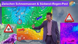 Zwischen Kälte mit Schneemassen amp SüdwestRegenPest Wilder Dezember Wettervorhersage 01061223 [upl. by Anual]