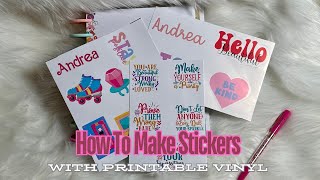 How To Make Stickers Using Printable Vinyl  How To Make Stickers Using Cricut  Printable Vinyl [upl. by Akirat842]