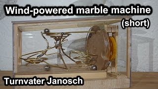 Windpowered marble machine with Savonius turbine  VAWT  short version [upl. by Einnel]