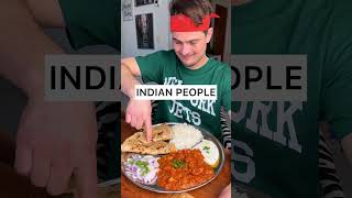 The best way to eat INDIAN food is definitely with HANDS🖐️😎♥️🥘 Normal vs Indian  CHEFKOUDY [upl. by Ranna]