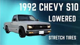 CHEVY S10 MINI PICK UP TRUCK  LOWERED WITH STRETCH TIRES [upl. by Atived]