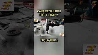 🟡 CARA BENAR BOR LAMPU INDIKATOR PANEL LISTRIK  panellistrik pilotlamp listrik3phase [upl. by Sila837]