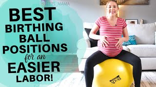 USING A BIRTHING BALL DURING LABOR  How to use a birth ball for an easier birth [upl. by Adnirod926]