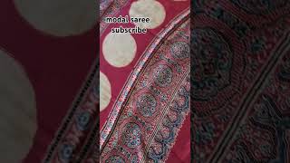 ajrakh modal sarees ajrakhsaree fabric ajrakh sareesuit shortvideo short [upl. by Yllor124]