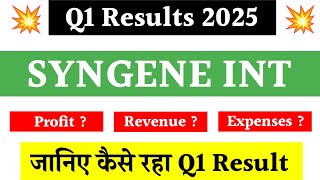 Syngene International Q1 Results 2025  Syngene International Share News  Stock Market News [upl. by Assirak693]