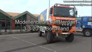 2 DAF CF rally dakar trucks on the Modellenbeurs Amsterdam [upl. by Vasya764]