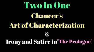 Chaucers Art of Characterization In English with UrduHindi explanation [upl. by Roseline]