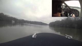 Lake LA4200 Seaplane Landing In The Mobile River Delta [upl. by Annawahs337]