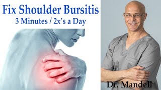 Fix Shoulder Bursitis Decompression Exercise in 3 Mins2xs Day Revised  Dr Alan Mandell DC [upl. by Bunker]