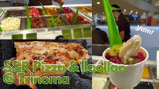 SampR Pizza amp llaollao Frozen Yogurt  Trinoma  Mukbang  Aya Bernardo [upl. by Anana]